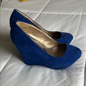 Charlotte Russe Royal Blue Wedges